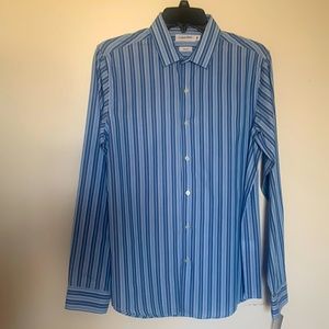 Calvin Klein Boy Slim Fit Shirt Blue Color Size 20
